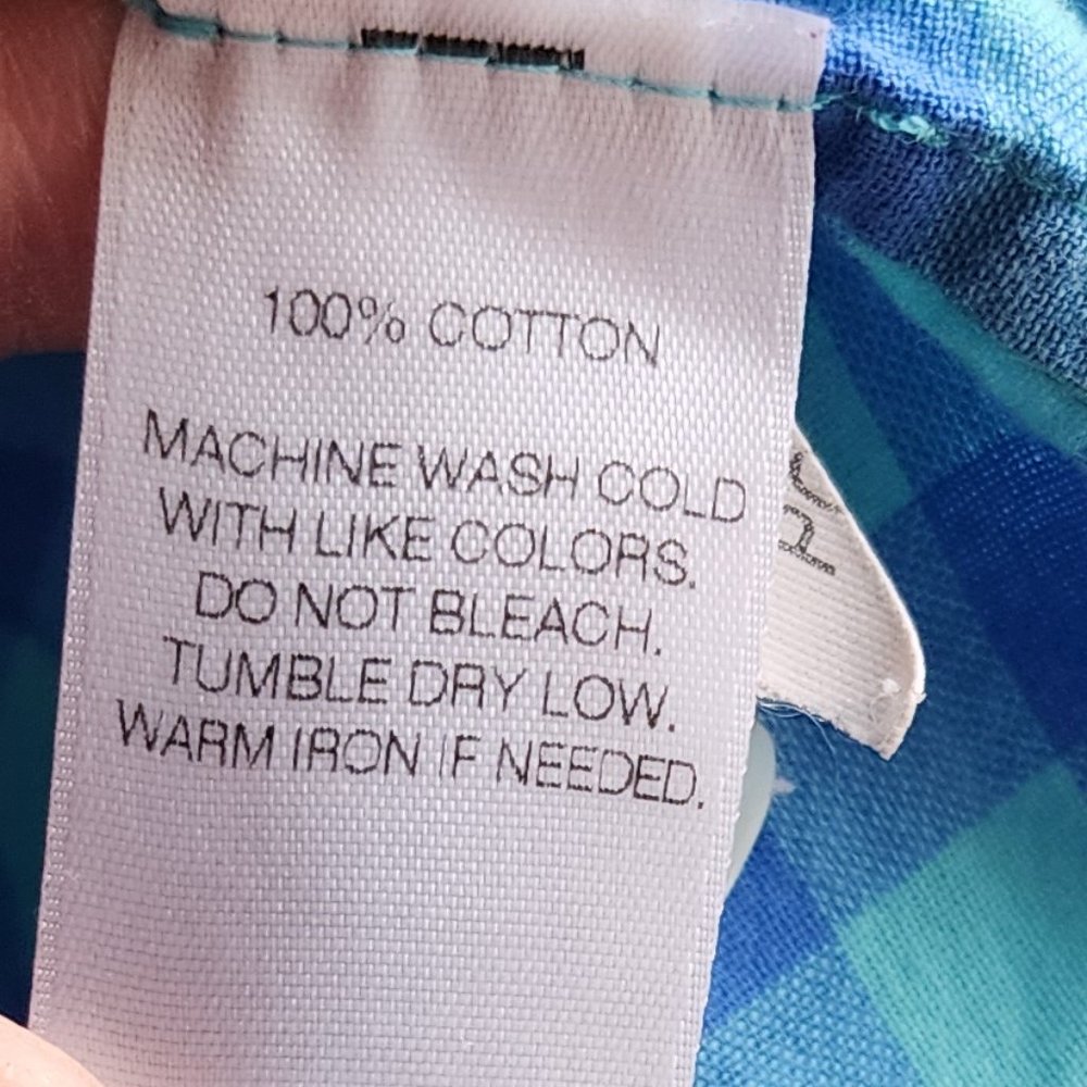 Vineyard Vines Blue Checked Half-Button Down Blou… - image 7